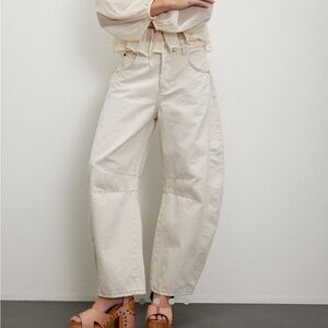 We the free barrel good luck jeans in milk